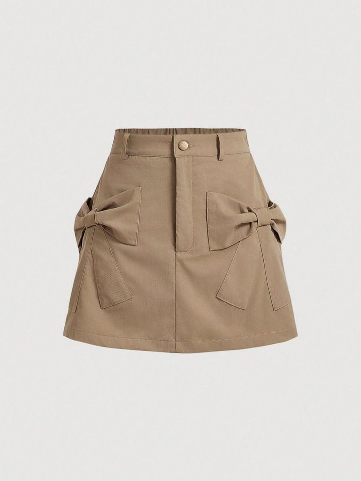 Bow Pocket Cargo Mini Skirt